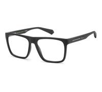 Polaroid Montatura da vista PLD D533 003 – bio poliammide, nera squadrata, unisex, 56