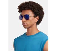Polaroid Sunglasses - Occhiali da sole pilot in metallo oro con lenti polarizzate blu a specchio One Size