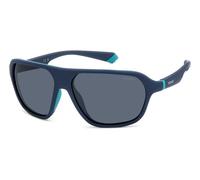 Polaroid Unisex PLD 2152/S FLL/C3 Occhiali da sole Plastica Blu Blu Squadrata Polarizzata