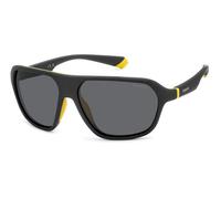 Polaroid Unisex PLD 2152/S PGC/M9 Occhiali da sole Plastica Nero Grigio Squadrata Polarizzata