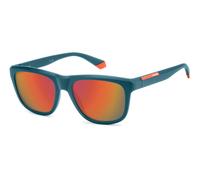 Polaroid Unisex PLD 2163/S 5BF/OZ Occhiali da sole Policarbonato Petrolio Rosso Squadrata Polarizzata Multistrato