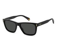 Polaroid Unisex PLD 6186/S 807/M9 Occhiali da sole Plastica Nero Grigio Squadrata Polarizzata