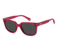 Polaroid Unisex PLD 6191/S MU1/M9 Occhiali da sole Plastica Fucsia Grigio Squadrata Polarizzata