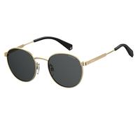 Polaroid Unisex Polaroid PLD 2053/S 2F7/M9 Occhiali da sole Metallo Oro Rotonda Polarizzata