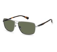 Polaroid Uomo PLD 2119/G/S 6LB/UC Occhiali da sole Acciaio Grigio Verde Squadrata Polarizzata