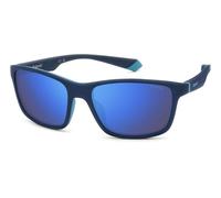 Polaroid Uomo PLD 2153/S FLL/5X Occhiali da sole Gomma Blu Blu Avvolgente Polarizzata Specchiato