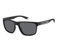 Polaroid Uomo PLD 2157/S 003/M9 Occhiali da sole Plastica Nero Grigio Squadrata Polarizzata
