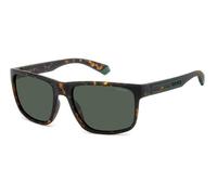 Polaroid Uomo PLD 2157/S HGC/UC Occhiali da sole Plastica Havana Verde Squadrata Polarizzata