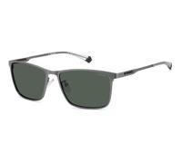Polaroid Uomo PLD 2159/G/S/X R80/UC Occhiali da sole Metallo Rutenio scuro Verde Geometrica Polarizzata