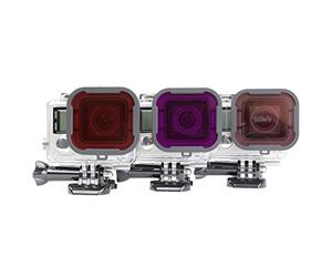 POLARPRO Filter Set Pol, Red, Ma GoPro 3+ Standard alloggiamento 40 m