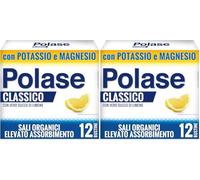 Polase Classico, Integratore Magnesio e Potassio, Gusto Limone, 12 Bustine (Confezione da 2)