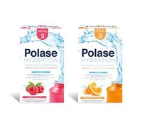 Polase Hydration, Integratore Alimentare, Gusto Lampone, 12 sticks + Polase Hydration, Integratore Alimentare, Gusto Arancia, 12 sticks