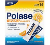 POLASE Integratore alimentare Polase Pocket Magnesio e Potassio Gusto Arancia 14 stick monodose