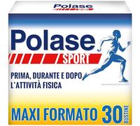 Polase Sport, Magnesio e Potassio Integratore Alimentare per l'Attività Fisica, con Vitamina C, Sali Minerali e Maltodestrine, Energetico Salino, Gusto Arancia, Maxi formato 30 Bustine