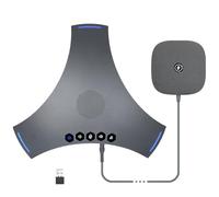 PolaTab Altoparlante e microfono per conferenze, Bluetooth/USB/Dongle Speakerphone w/3+1 microfoni, acquisizione vocale migliorata a 360°, riduzione del rumore, compatibilità Daisy Chain per grande