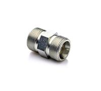 POLBERIS Nipplo M14 x 1,5 - M16 x 1,5 adattatore metrico a doppia faccia in acciaio adattatore filettatura esterna raccordo a doppia vite in acciaio galvanizzato per impianti idraulici a potenza