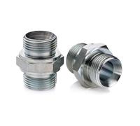 POLBERIS Nipplo metrico 1/2'' - M18 x 1,5 raccordo dritto in acciaio BSP, riduzione, adattatore raccordo dritto vite ad alta pressione riduttore capezzolo