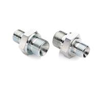 POLBERIS Nipplo metrico 1/4'' - M10x1 raccordo dritto in acciaio BSP, riduzione, adattatore raccordo dritto vite ad alta pressione riduttore capezzolo