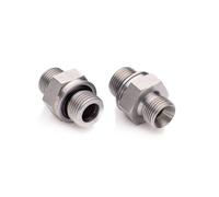 POLBERIS Nipplo metrico 1 pollice - M33 x 2 raccordo dritto in acciaio BSP, riduzione, adattatore raccordo dritto vite ad alta pressione riduttore capezzolo