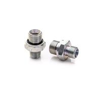 POLBERIS Nipplo metrico 3/8'' - M14 x 1,5 raccordo dritto in acciaio BSP, riduzione, adattatore raccordo dritto vite ad alta pressione riduttore capezzolo