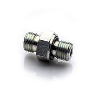 POLBERIS Nipplo metrico 3/8'' - M14 x 1,5 raccordo dritto in acciaio BSP, riduzione, adattatore raccordo dritto vite ad alta pressione riduttore capezzolo