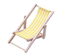 poldable Mini Deck Chair Fairy Garden Decoration Tiny Furniture Ornament