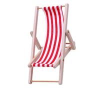 poldable Mini Deck Chair Fairy Garden Decoration Tiny Furniture Ornament