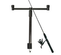 Polde de pêche Plateau de terrain support de canne de pêche à sol - Support canal de plage pour la,Attrezzature de stockage de vitesse de fisce cat réglable à 2 tête pour la ride de du molo
