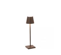 Zafferano Poldina Lampada ricaricabile LED, marrone - 27,5 cm
