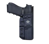 PoLe.Craft Glock 17 Fondine IWB Kydex for Glock 17 / Glock 22 / Glock 31 (Gen 3 4 5) - Glock 22 Holster IWB - Cintura Interna Nascosta per Il Trasporto Holster Glock 17 Accessori (Black, Right Hand)