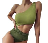 Pole Dance Abbigliamento Tezenis Costumi Donna Set di Costumi da Bagno Tankinis per Bikini Tinta Unita da Donna Color Costume Bagno Antica Sartoria Positano Copri Costume Mare (Green L)