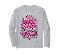 Pole Dance È La Mia Terapia Carino Rosa Tipografia Maglia a Manica