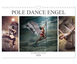 Pole Dance Engel (Wandkalender 2026 DIN A4 quer), CALVENDO Monatskalender: Die phantastische Welt des Poledance