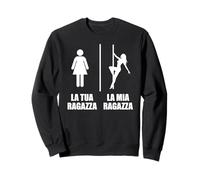Pole Dance per Il Fidanzato Divertente La Mia Ragazza Pole Felpa