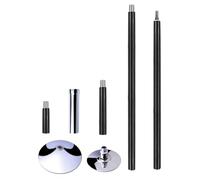 Pole Dance Pole, Palo da ballo per casa, palo da ballo in silicone, kit palo da ballo portatile resistente da 45 mm, per palo da spinning statico Fitness Dance Home Pub Party ( Material : Black )