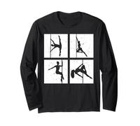 Pole Dance Silhouette - Pole Dance Pole Dancer Maglia a Manica