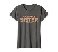 Pole Dance Sister Beige Donna Pole Training Fitness Training Maglietta, Donna, Asfalto, S
