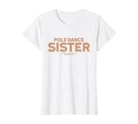Pole Dance Sister Beige Donna Pole Training Fitness Training Maglietta, Donna, Bianco, S