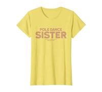 Pole Dance Sister Beige Donna Pole Training Fitness Training Maglietta, Donna, Limone, 3XL