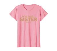 Pole Dance Sister Beige Donna Pole Training Fitness Training Maglietta, Donna, Rosa, M
