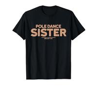 Pole Dance Sister Beige Donna Pole Training Fitness Training Maglietta, Uomo, Nero, S