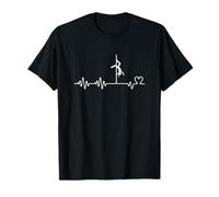 Pole Dancing Heartbeat Donne Divertente Pole Dance Maglietta