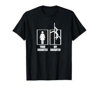Pole Dancing Your Daughter Mia Figlia Mamma Divertente Pole Dance Maglietta
