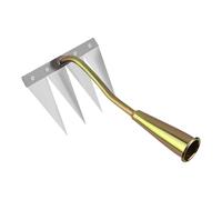 Pole - per rimuovere il rastrello - strumento manuale per rimuovere le erbacce con radice girevole - design ergonomico, in acciaio , poggiapiedi integrato, manico per ceneri lunghe per giardino