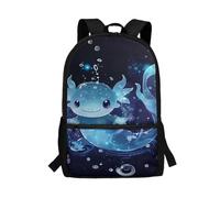 POLERO Zaini estetici per la scuola, per ragazzi, per libri e libri in età prescolare, Modello Axolotl Sotto Acqua, Taglia unica