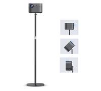 POLESTO Supporto per Proiettore in Metallo, Altezza Regolabile 50-125 cm con Rotazione ad Angolo di 360°, Salvaspazio, Supporta Fino a 5 kg, Compatibile con proiettori, fotocamere, Telecamera