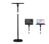 POLESTO Supporto per proiettore, Regolabile in Altezza 54-129 cm, Girevole a 360°, Portata 7kg, Supporto a Pavimento Compatibile con Pico-proiettori, computer portatile, Telecamere, DV, Trail Camera