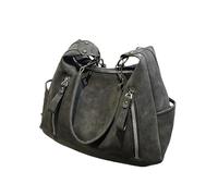 POLGDW Borsa da Spiaggia Donna Borsa A Tracolla Oblique Cross Singola Borsa A Tracolla Grande capacità Borse Retro Matte-Nero