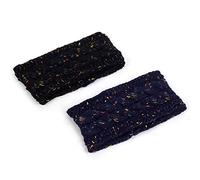 POLGDW Cerchietto per Capelli 2PCS Winter Headbands for Women Warmer Knit Soft Elastic Crochet Headband Chunky Head Wrap Elastici per Capelli(Y47)