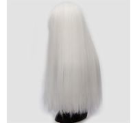 POLGDW Parrucche Parrucche Cosplay for Le Donne 26 Pollici Lunghi Capelli Dritti Nero Bianco Verde Rosso Viola Oro Marrone Rosa Parrucca Sintetica con Frangia Parrucca(4)